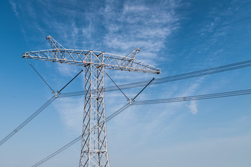 high voltage power transmission tower