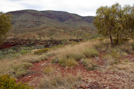Great Northern Highway through Munjina Gorge in the Hamersley Ranges, Pilbara Area, Western Australia