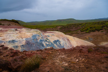 Colorful geothermal area in Iceland