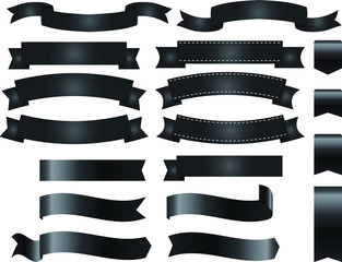 Christmas Black title ribbon set