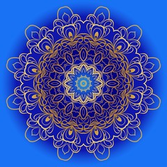 Sacred oriental mandala. color floral ornament. Abstract shapes in Asian style. Vector Illustration