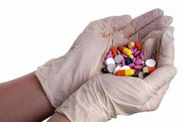 pills in hand