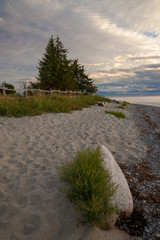 A sandy beach on Vancouver Island, British Columbia, Canada