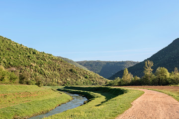 Landschaft im Rasatal in Istrien