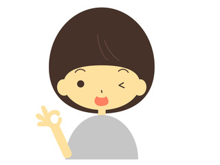可愛い女性のアイコンOK
