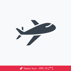 Plane (Flight) Icon / Vector