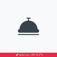 Receptionist Bell Icon / Vector
