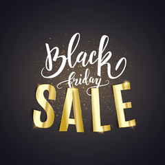 Black friday sale advertising vector illustration, discount, special offer