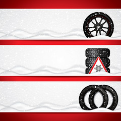 Winter tire banners