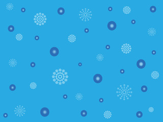Blue background with snowflakes for Christmas season