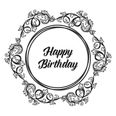 Happy Birthday with Place for Your Text Vector Art