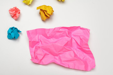 colorful crumpled paper balls