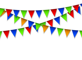 Garland with colorful pennants
