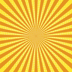 sun rays pop art retro background