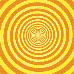 spiral rays pop art retro background