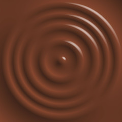  Drop falling on chocolate surface