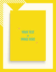 Mockup of a portrait-oriented magazine or catalogue. Blank sheet of paper. Element for advertising and promotional message. 3d vector illustration for your design.