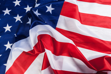 Obraz premium Beautifully waving star and striped American flag