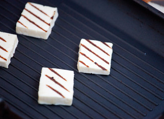 Obraz premium Halloumi squeaky cheese