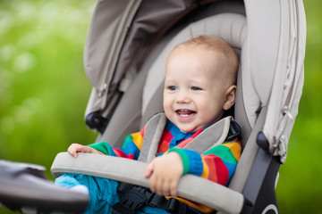 Little baby in stroller