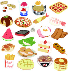 Typical Japanese food set