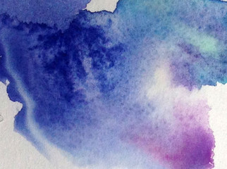 Watercolor abstract bright colorful textural background handmade . Painting of underwater world  . Modern sea pattern .
