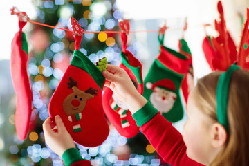 Christmas presents for kids. Advent calendar.