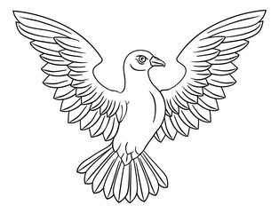A white dove, a symbol of peace, faith or hope