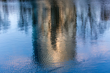 Building reflection in the water