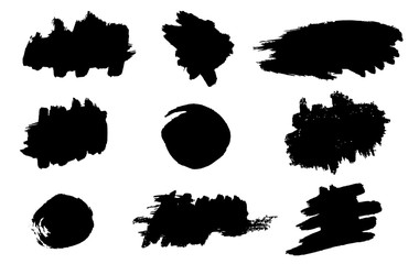 Grunge brush stroke background vector collection