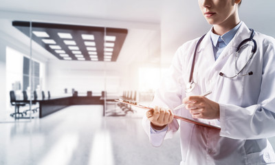 Medical industry concept by means of successful doctor