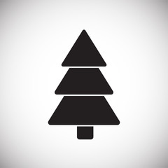 Christmas tree on white background icon