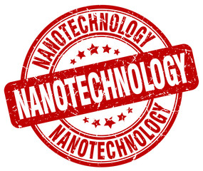 nanotechnology red grunge stamp