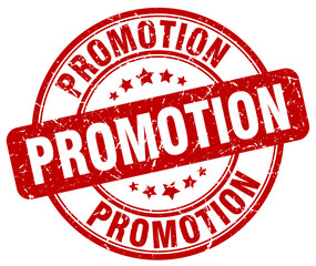 promotion red grunge round vintage rubber stamp