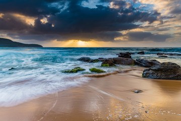 Rocky Sunrise Seascape