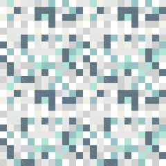 Squares mosaic geometric vector seamless pattern.