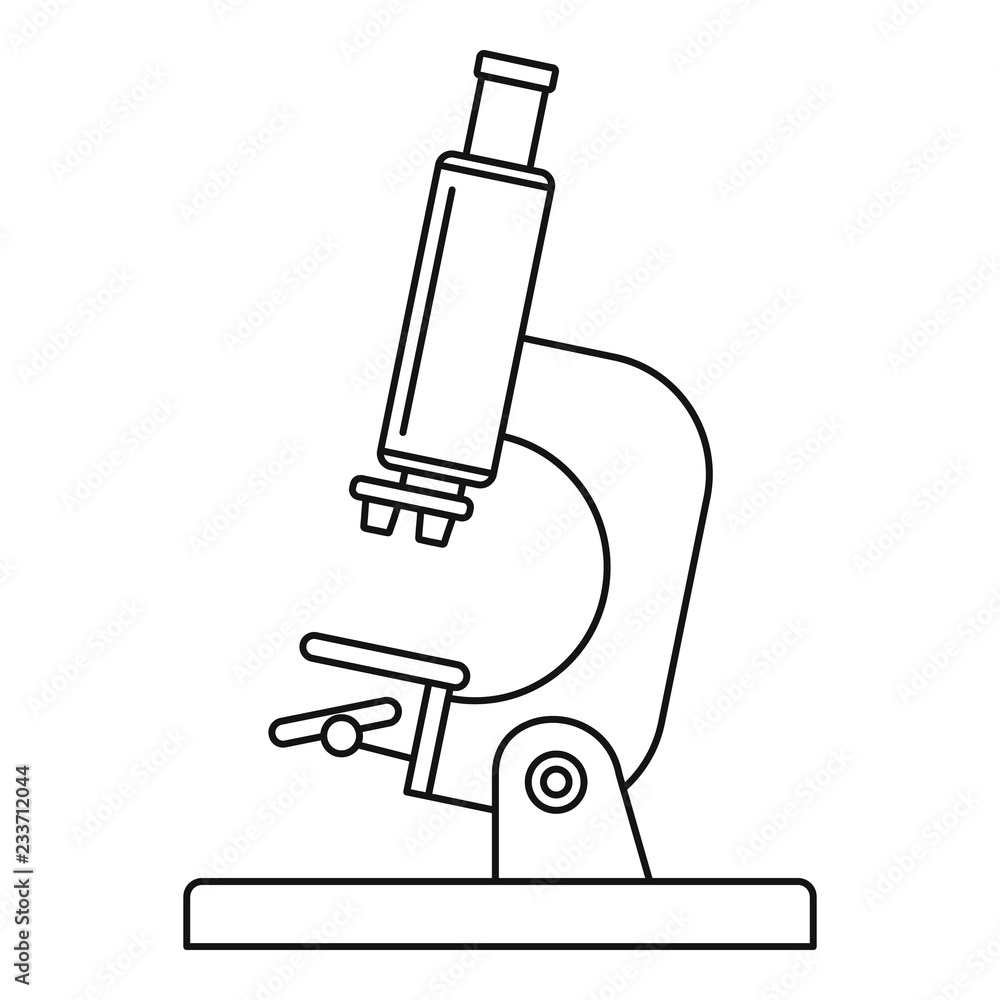 Poster laboratory microscope icon. outline laboratory microscope vector icon for web design isolated on whi