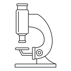 Lab microscope icon. Outline lab microscope vector icon for web design isolated on white background