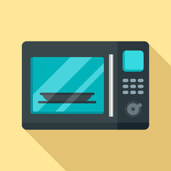 Electric microwave icon. Flat illustration of electric microwave vector icon for web design