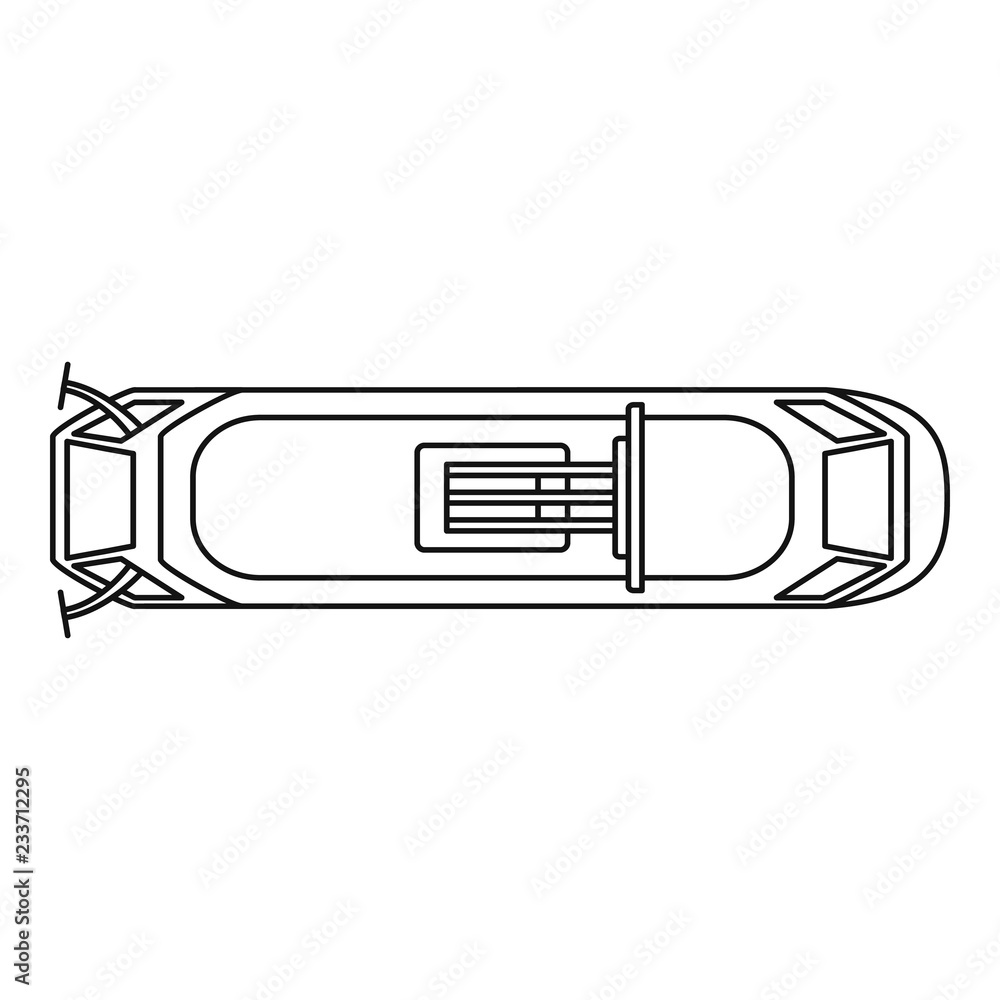 Poster top view tram icon. outline top view tram vector icon for web design isolated on white background
