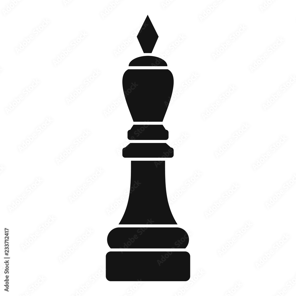 Poster chess bishop icon. simple illustration of chess bishop vector icon for web design isolated on white 