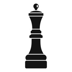Fototapeta premium Chess queen icon. Simple illustration of chess queen vector icon for web design isolated on white background