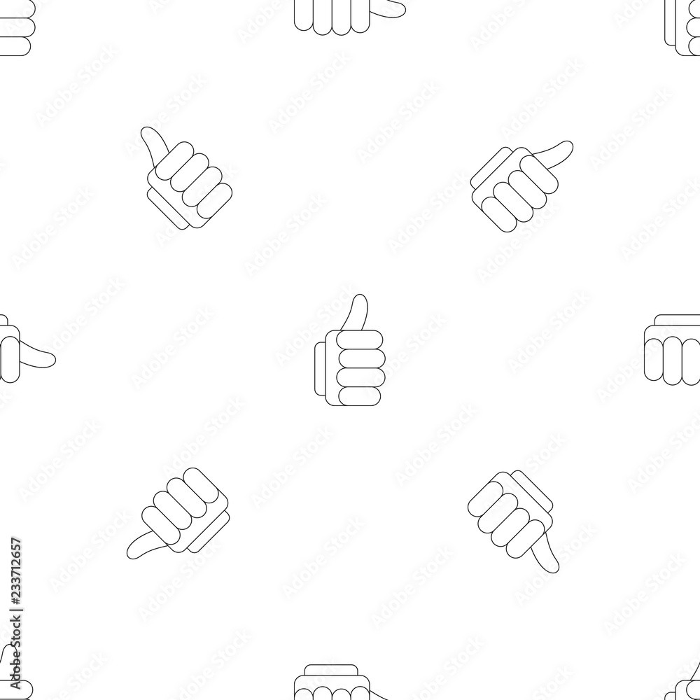 Poster thumb up pattern seamless vector repeat geometric for any web design