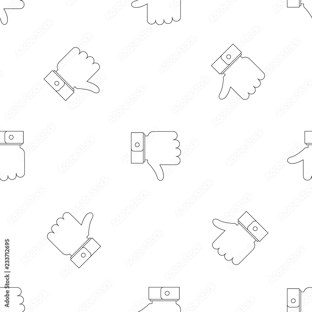 Poster thumb down pattern seamless vector repeat geometric for any web design