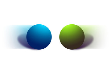 Blue and green ball
