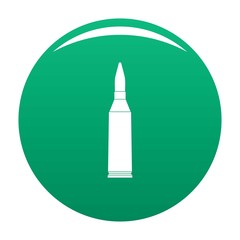 Thin cartridge icon. Simple illustration of thin cartridge vector icon for any design green