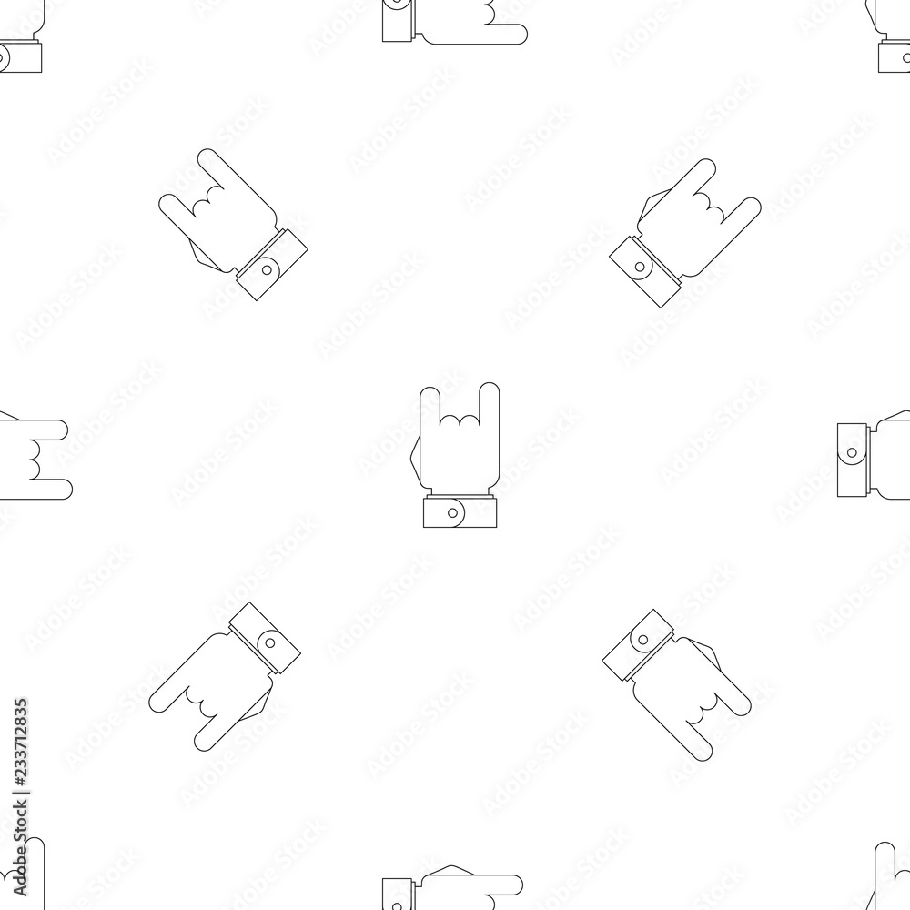 Poster rock music gesture pattern seamless vector repeat geometric for any web design