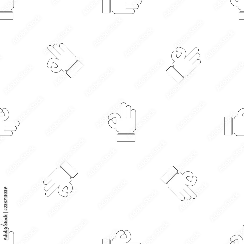 Poster okay gesture pattern seamless vector repeat geometric for any web design