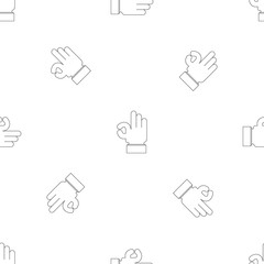 Okay gesture pattern seamless vector repeat geometric for any web design