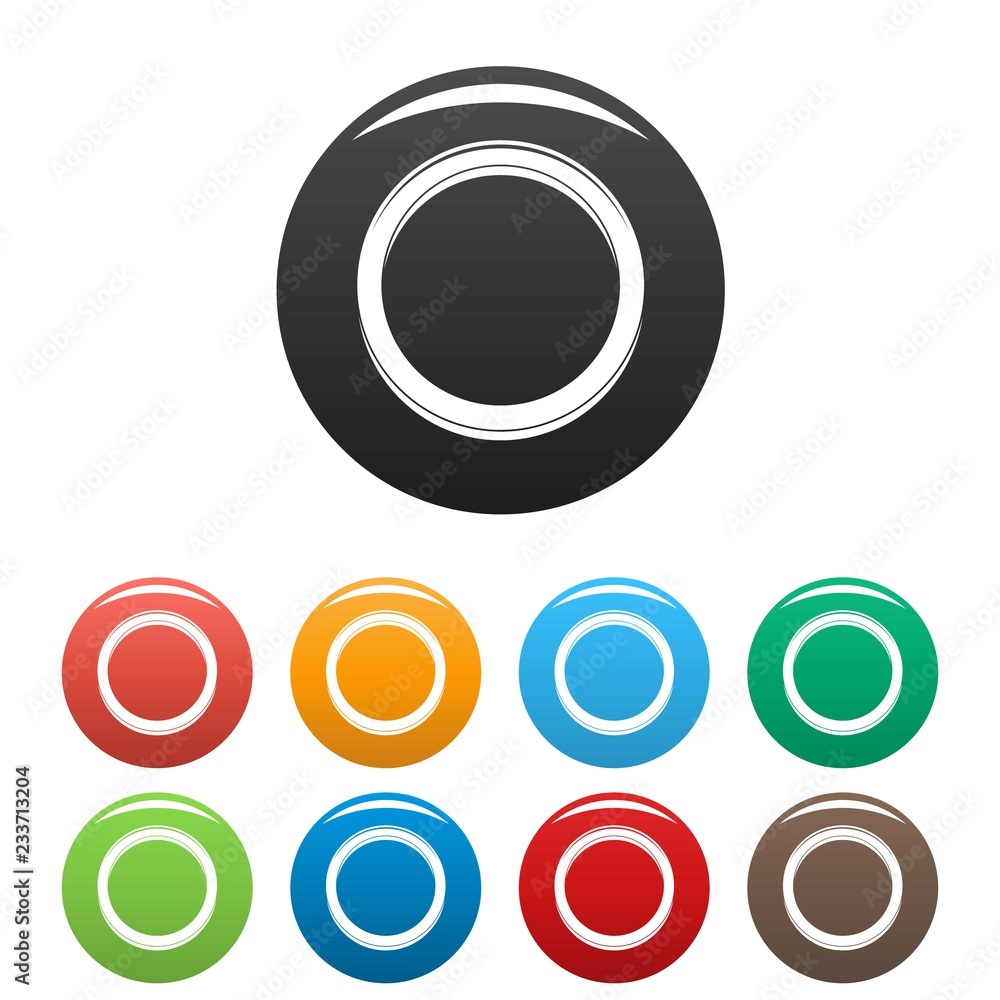 Poster hormonal ring icons set 9 color vector isolated on white for any design